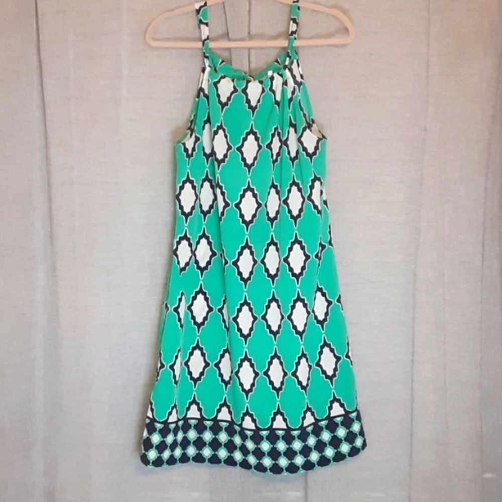 Crown & Ivy Halter Tie Back Printed Dress